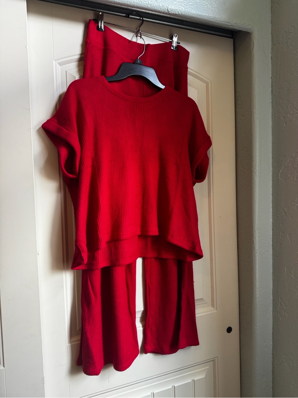 Zenana Outfitters Red Ribbed Knit Two-Piece Sweater Set